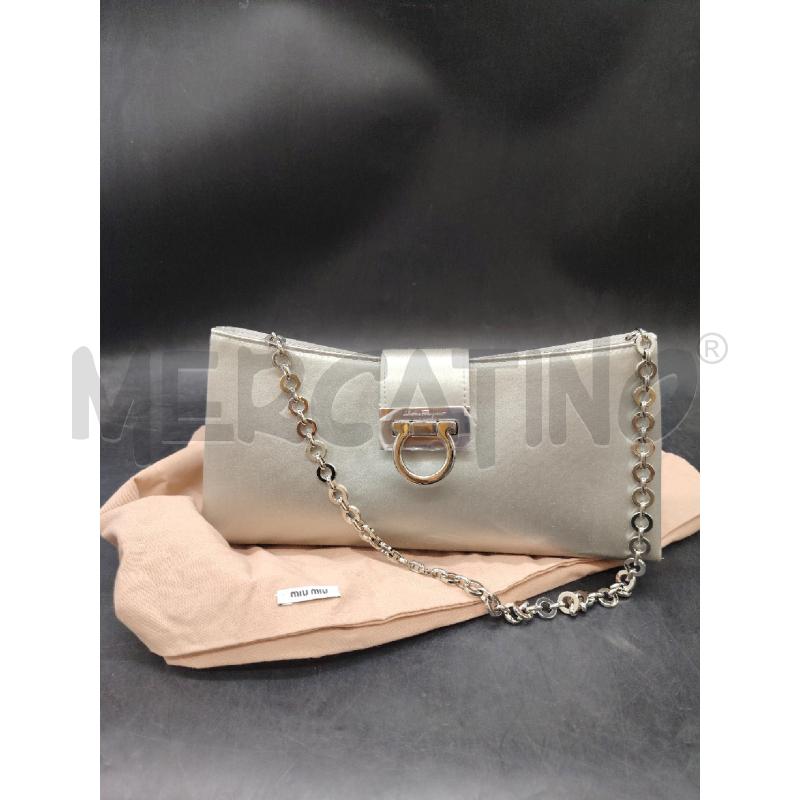 BORSA SALVATORE FERRAGAMO GRIGIO CHAIN  | Mercatino dell'Usato Roma eur 1