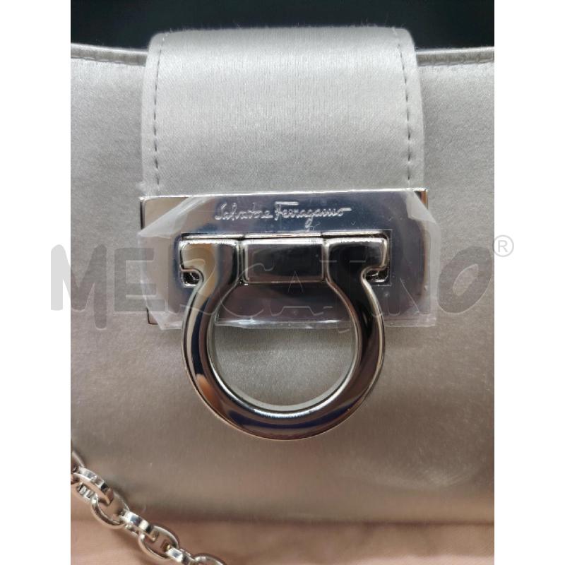 BORSA SALVATORE FERRAGAMO GRIGIO CHAIN  | Mercatino dell'Usato Roma eur 2