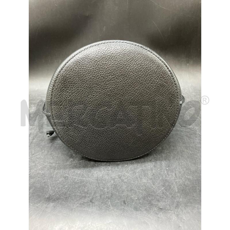 BORSA SECCHIELLO PELLE NERA ETICHETTA | Mercatino dell'Usato Roma eur 3