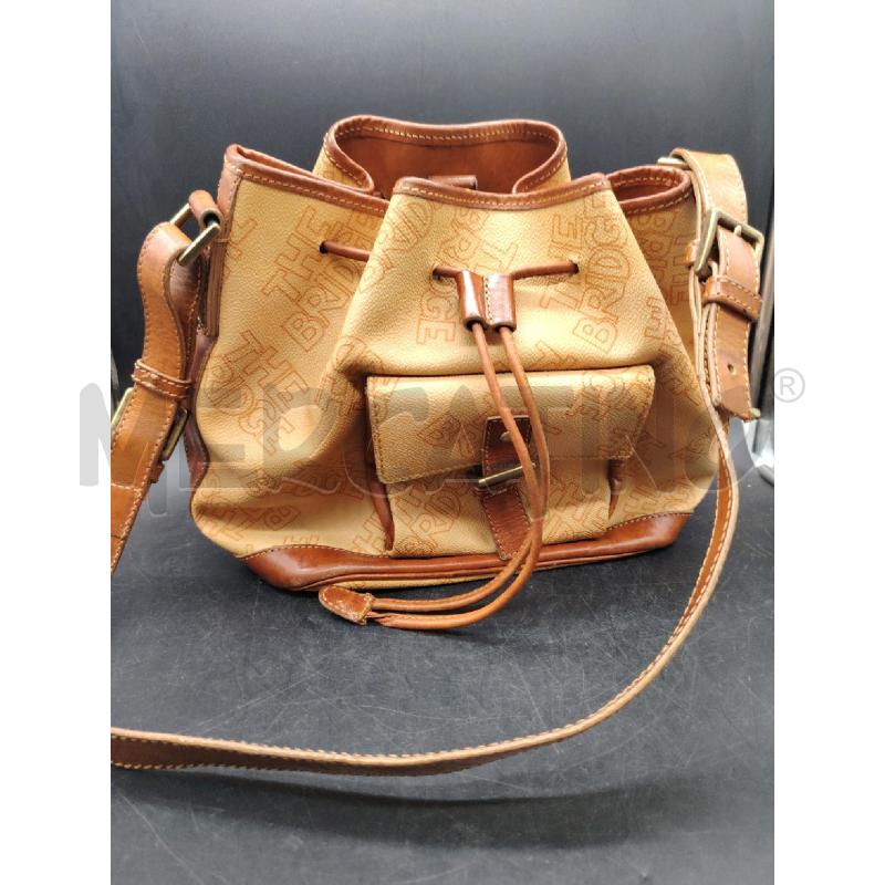 BORSA SECCHIELLO THE BRIDGE BEIGE SCRITTE | Mercatino dell'Usato Roma eur 1