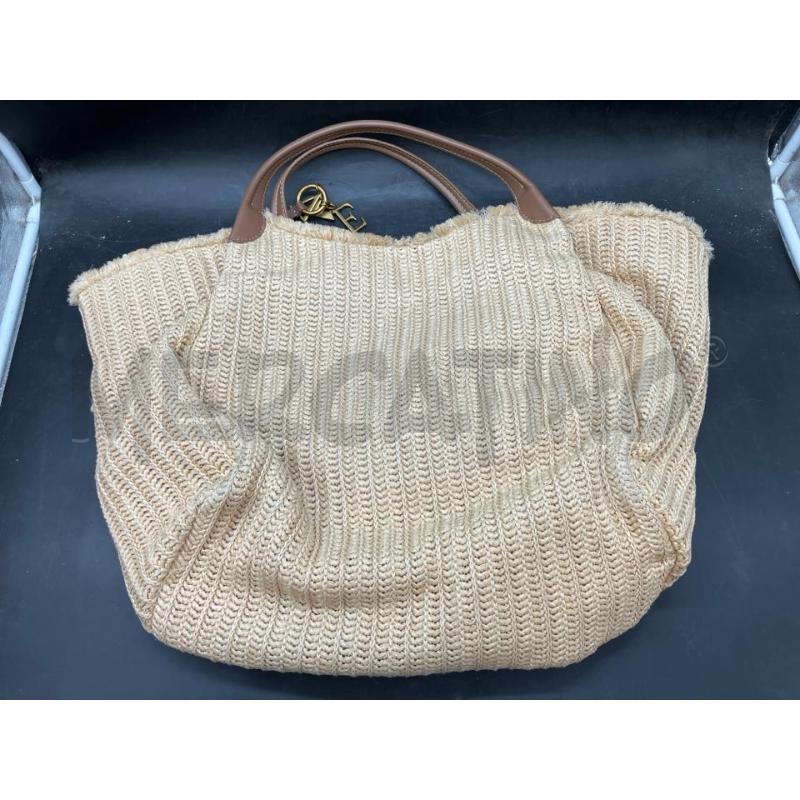 BORSA SHOPPER EMPORIO ARMANI RAFIA PROFILI PELLE MARR | Mercatino dell'Usato Roma eur 3
