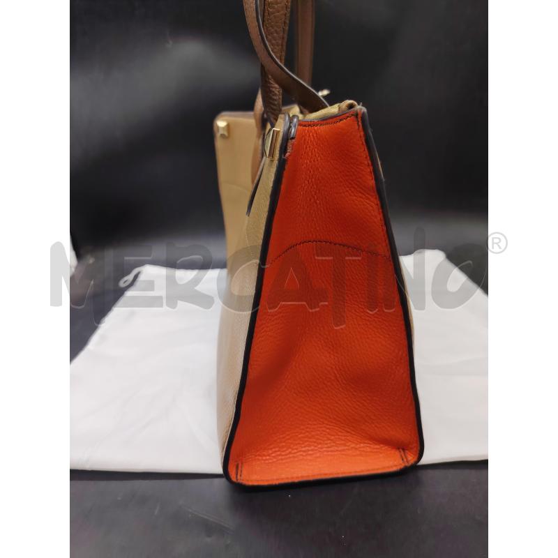 BORSA SHOPPER FURLA BEIGE DETT ARA + TRACOLLA | Mercatino dell'Usato Roma eur 3
