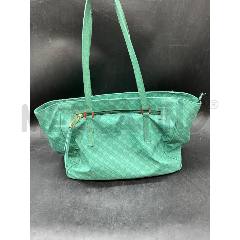 BORSA SHOPPER GHERARDINI VERDE ACQUA | Mercatino dell'Usato Roma eur 1