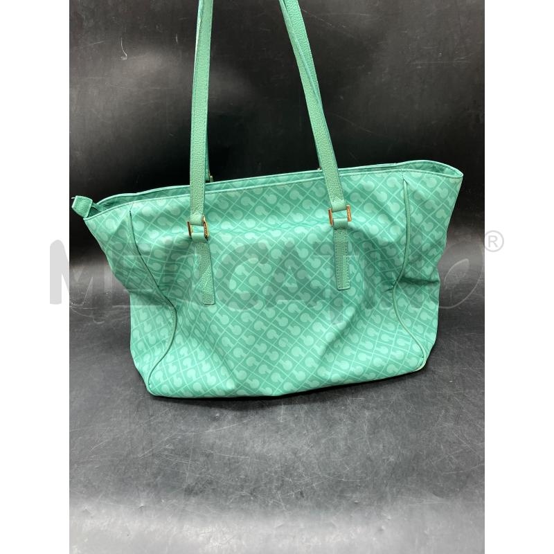 BORSA SHOPPER GHERARDINI VERDE ACQUA | Mercatino dell'Usato Roma eur 2
