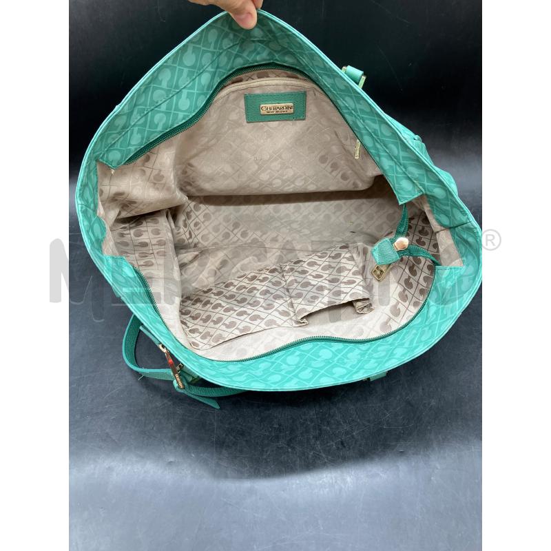 BORSA SHOPPER GHERARDINI VERDE ACQUA | Mercatino dell'Usato Roma eur 3