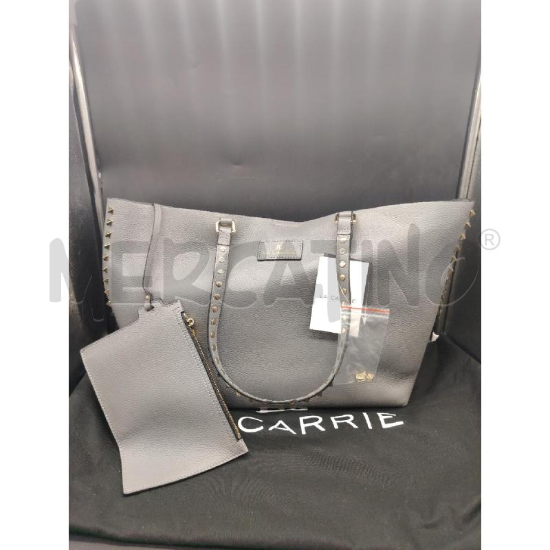 BORSA SHOPPER LACARRIE GRI BORCHIE DOR | Mercatino dell'Usato Roma eur 1