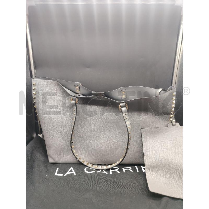 BORSA SHOPPER LACARRIE GRI BORCHIE DOR | Mercatino dell'Usato Roma eur 2