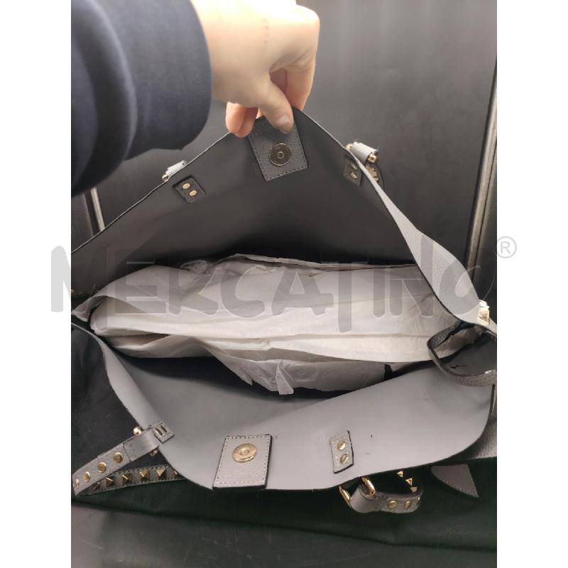 BORSA SHOPPER LACARRIE GRI BORCHIE DOR | Mercatino dell'Usato Roma eur 3