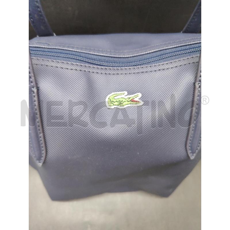 BORSA SHOPPER LACOSTE BLU  | Mercatino dell'Usato Roma eur 2