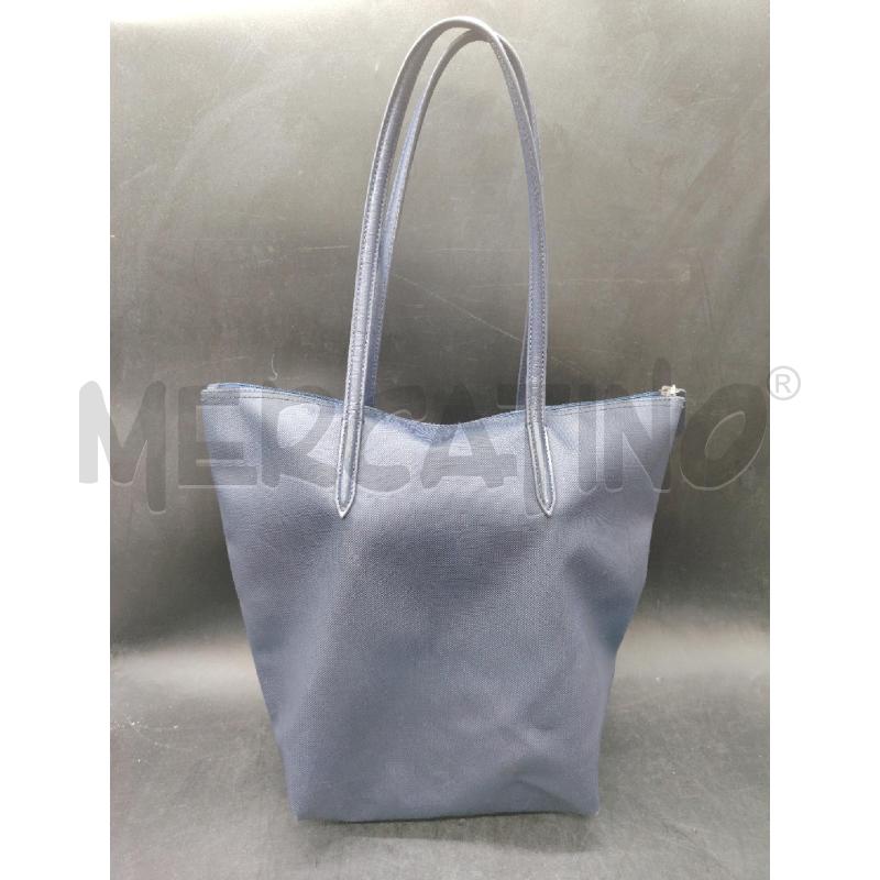 BORSA SHOPPER LACOSTE BLU  | Mercatino dell'Usato Roma eur 3