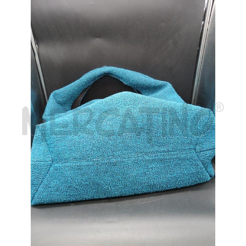 BORSA SHOPPER PULICATI BLU MELANGE | Mercatino dell'Usato Roma eur 3