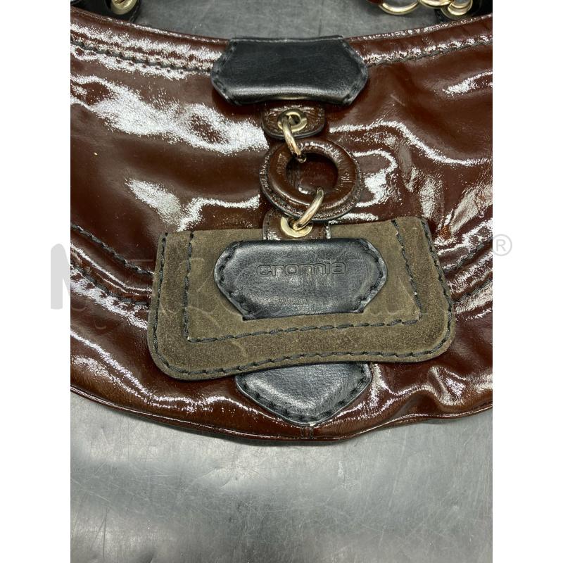 BORSA SPALLA CROMIA BORDEAUX VERNICE | Mercatino dell'Usato Roma eur 2