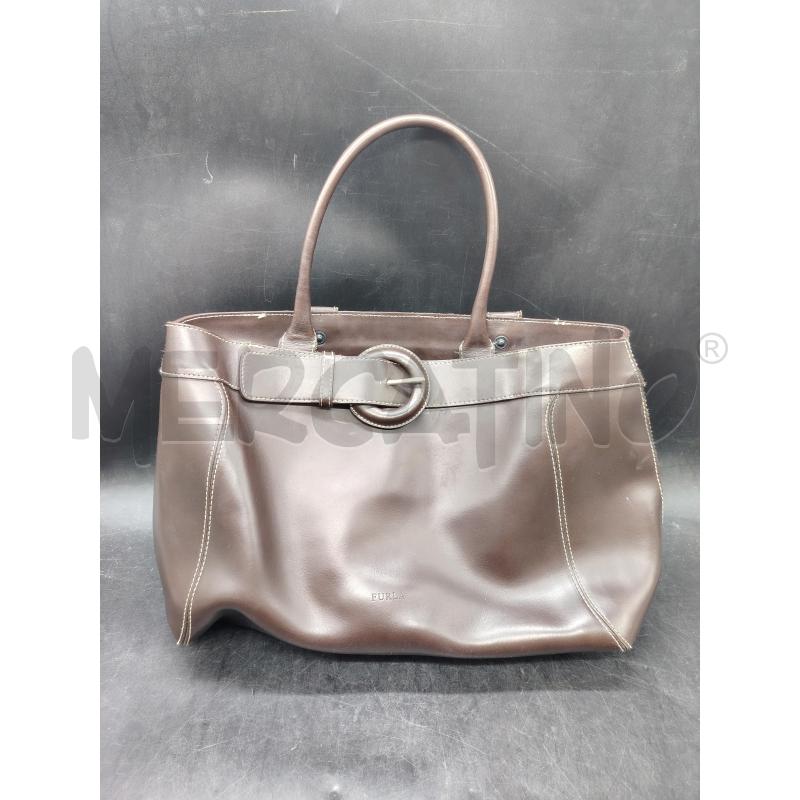 BORSA SPALLA FURLA MARRONE FIBBIA  | Mercatino dell'Usato Roma eur 1