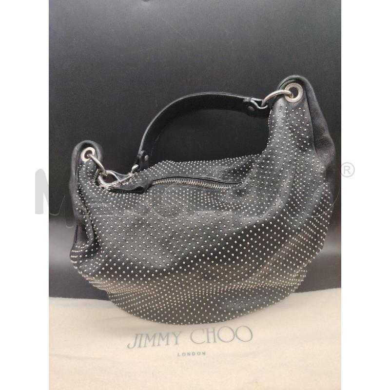 BORSA SPALLA JIMMY CHOO NERA BORCHIE PICCOLE | Mercatino dell'Usato Roma eur 1