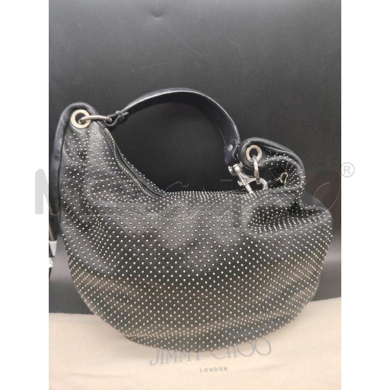 BORSA SPALLA JIMMY CHOO NERA BORCHIE PICCOLE | Mercatino dell'Usato Roma eur 2
