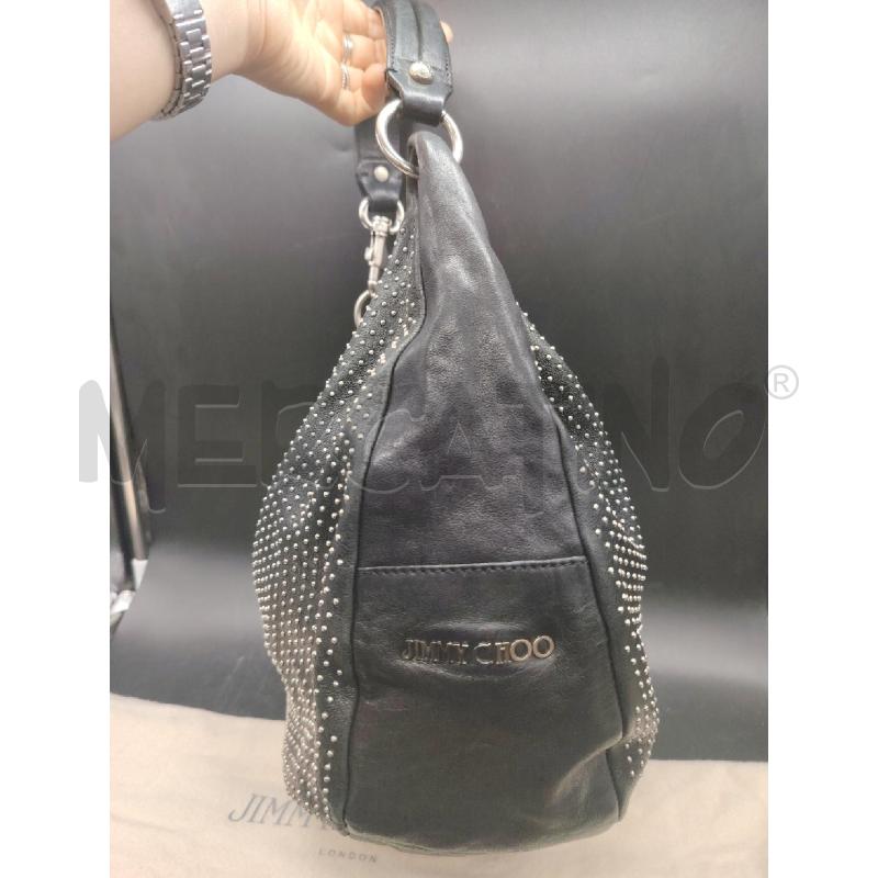 BORSA SPALLA JIMMY CHOO NERA BORCHIE PICCOLE | Mercatino dell'Usato Roma eur 3