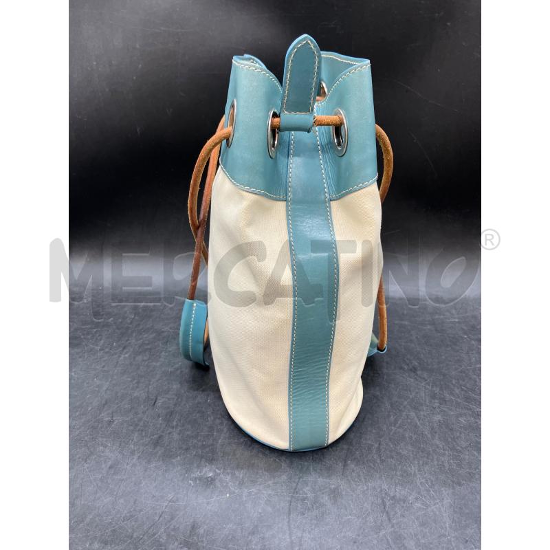 BORSA TOD'S SECCHIELLO AZZ PELLE BIA TESSUTO | Mercatino dell'Usato Roma eur 2