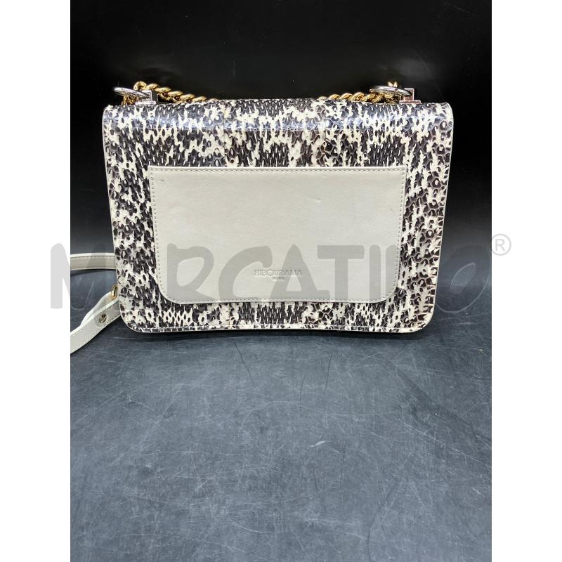 BORSA TRACOLLA HIBOURAMA PELLE PITON CHIUS DOR  | Mercatino dell'Usato Roma eur 3