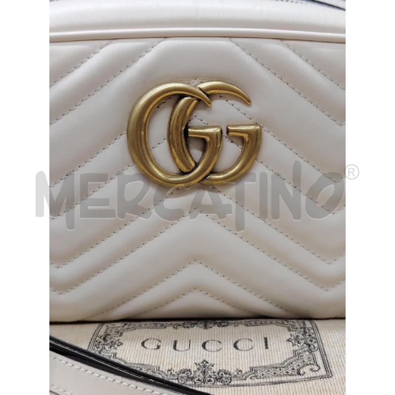 BORSA TRACOLLA MARMONT GG OFF WHITE DETT DORATI 447632 213317 | Mercatino dell'Usato Roma eur 2
