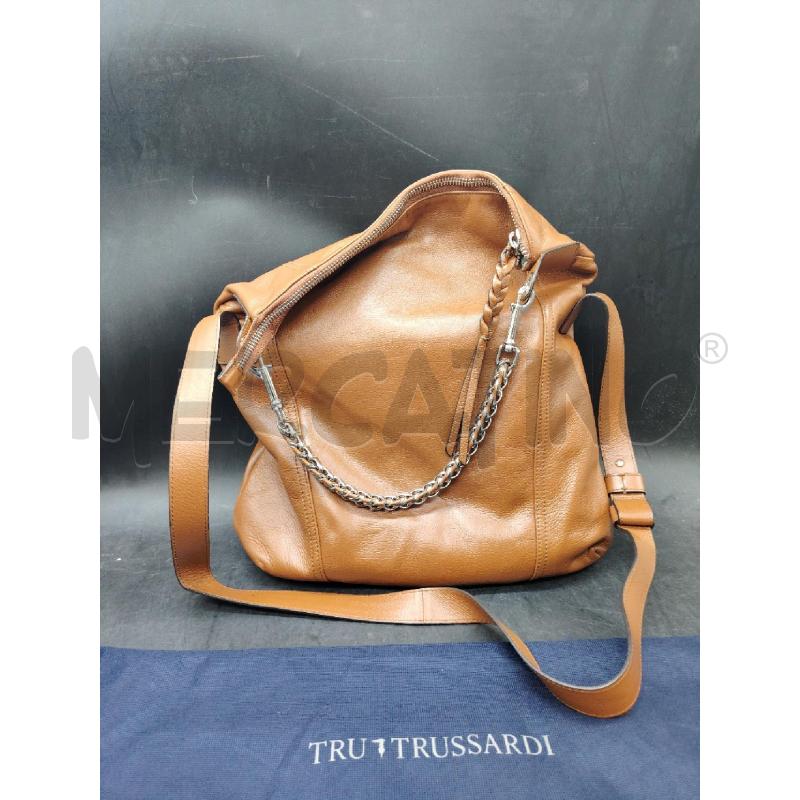 BORSA TRUSSARDI MARRONE  | Mercatino dell'Usato Roma eur 3