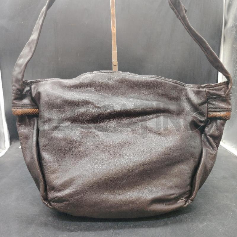 BORSA TUSCANS PELLE MARRONE ANIMALIER | Mercatino dell'Usato Roma eur 2