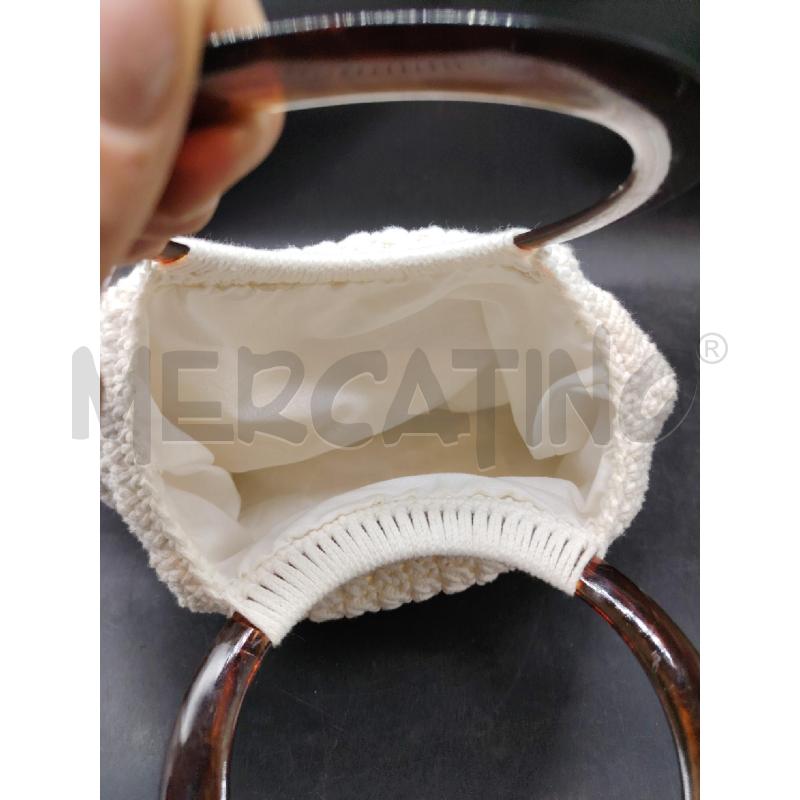 BORSETTA BIANCO MANICO TONDO | Mercatino dell'Usato Roma eur 3