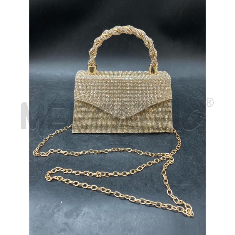 BORSETTA BRILLANTINI DOR + TRACOLLA | Mercatino dell'Usato Roma eur 1