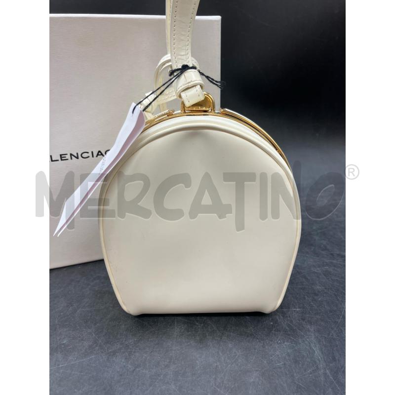 BORSETTA CLUTCH BALENCIAGA BIANCA B. DETT DOR + SPECCHIETTO | Mercatino dell'Usato Roma eur 3