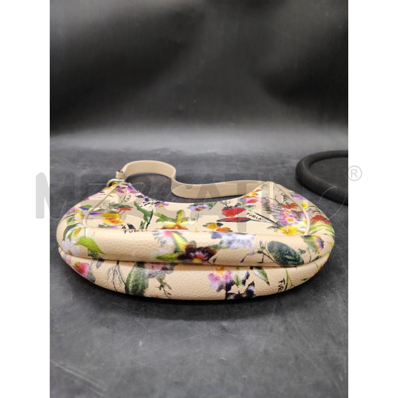 BORSETTA FURLA PELLE CIPRIA STAMPA FIORI  | Mercatino dell'Usato Roma eur 3