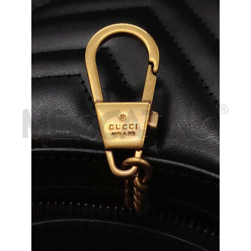 BORSETTA GUCCI MARMONT MEZZALUNA NERA GG DOR | Mercatino dell'Usato Roma eur 4