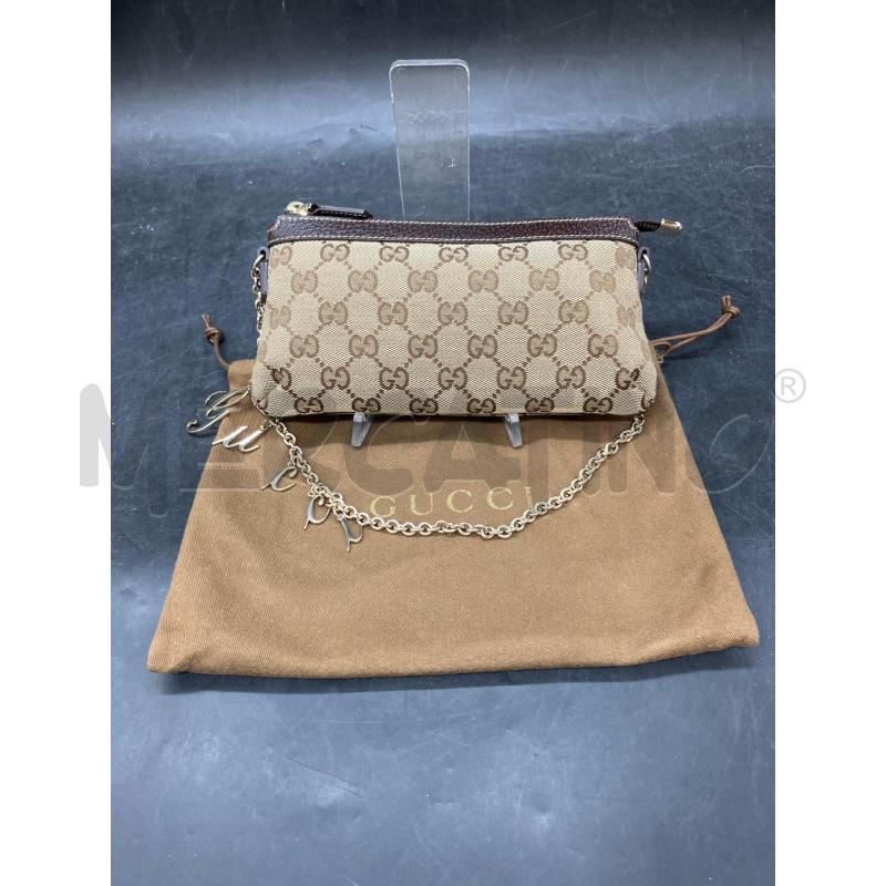 BORSETTA GUCCI MONOGRAM CATENA LOGO  | Mercatino dell'Usato Roma eur 1