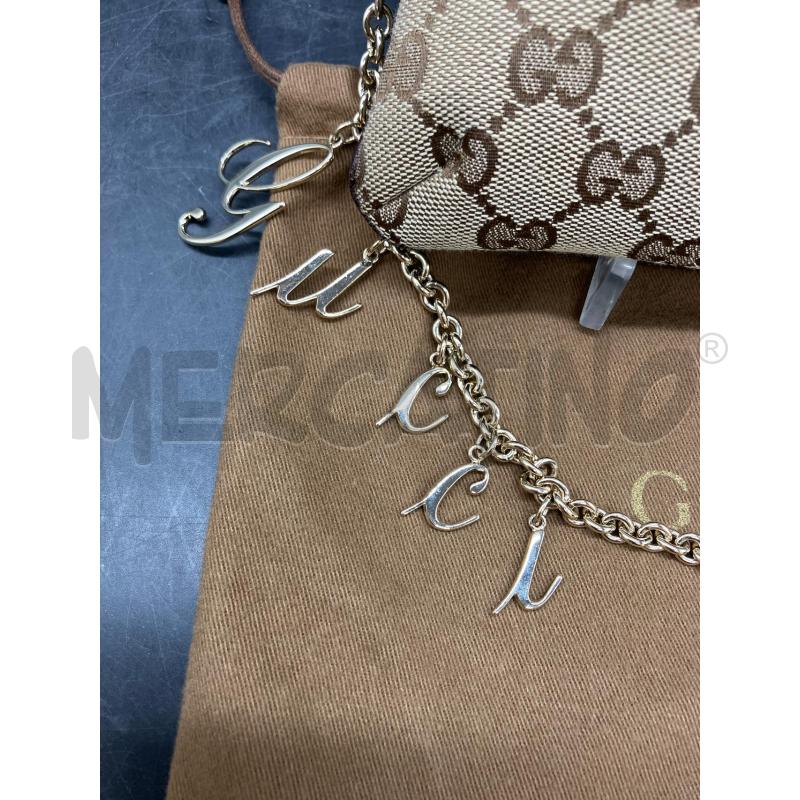 BORSETTA GUCCI MONOGRAM CATENA LOGO  | Mercatino dell'Usato Roma eur 2