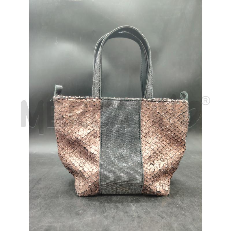 BORSETTA L'AURA ROSA CRACKLE FASCIA GRI | Mercatino dell'Usato Roma eur 1