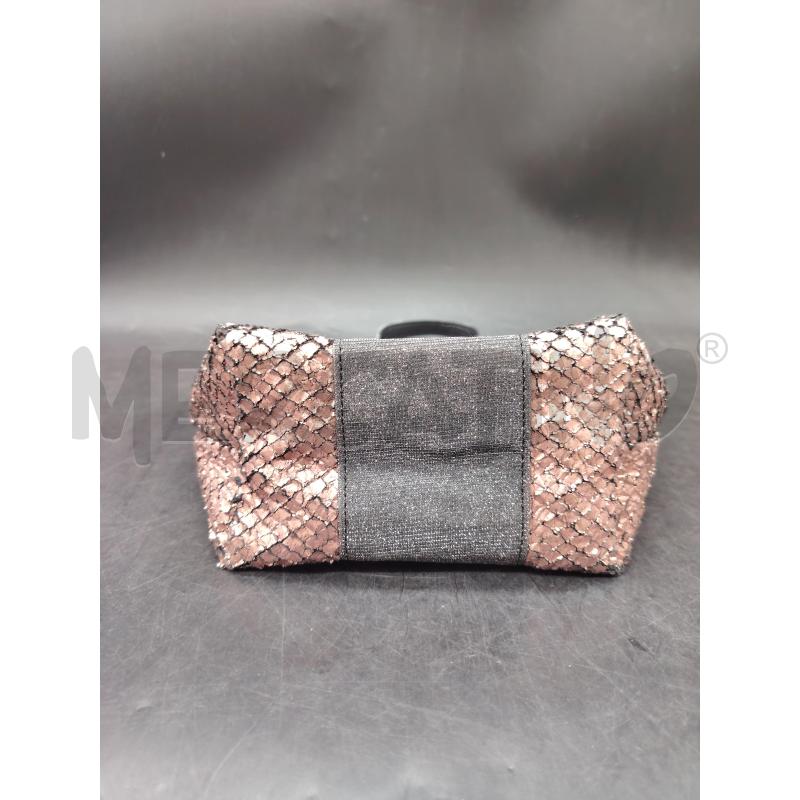 BORSETTA L'AURA ROSA CRACKLE FASCIA GRI | Mercatino dell'Usato Roma eur 3