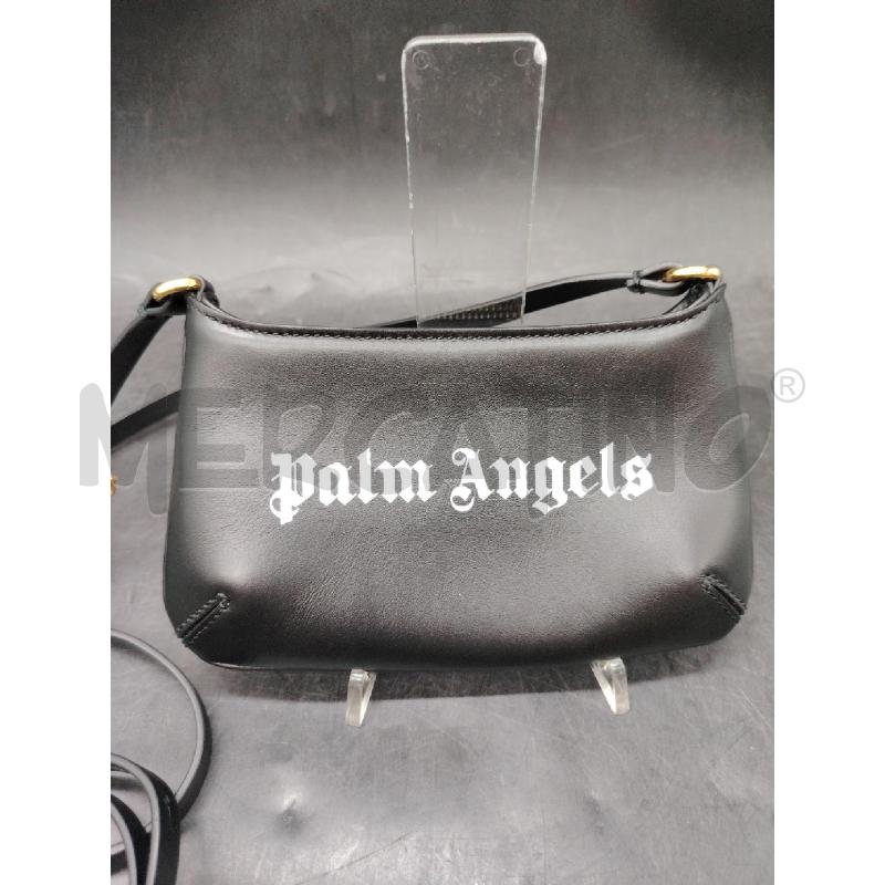BORSETTA PALM ANGELS GIORGINA MINI NE SCRITTA BIA  | Mercatino dell'Usato Roma eur 3