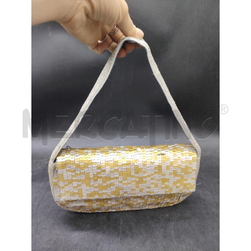 BORSETTA PHARD PERLINE PAILETTES DOR ARG | Mercatino dell'Usato Roma eur 3