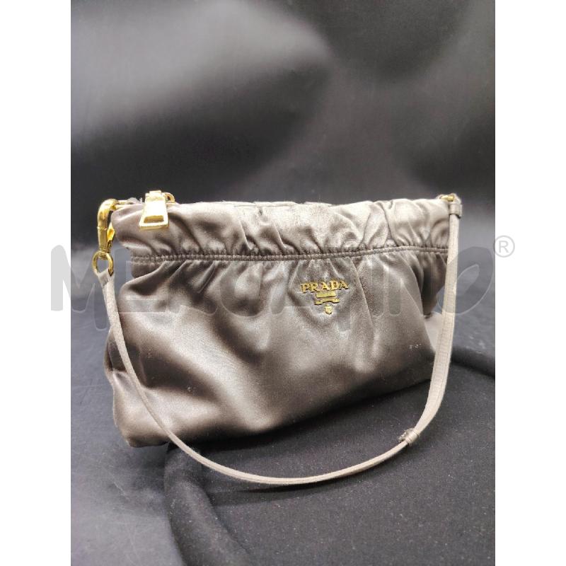 BORSETTA PRADA TESSUTO MARRONE | Mercatino dell'Usato Roma eur 1