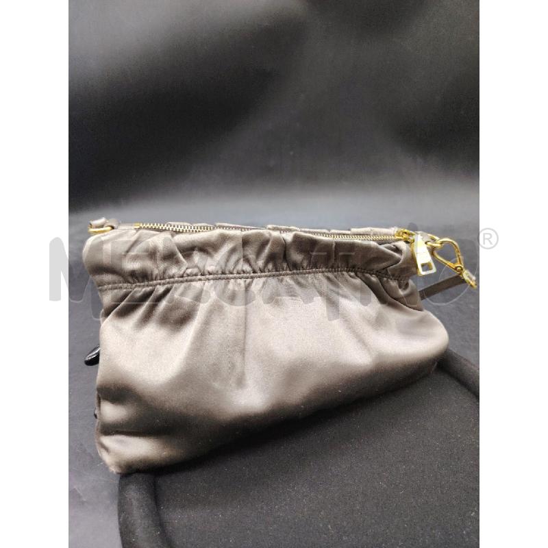 BORSETTA PRADA TESSUTO MARRONE | Mercatino dell'Usato Roma eur 3
