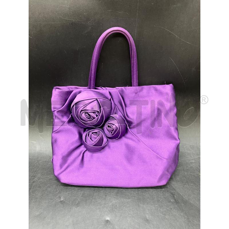 BORSETTA PRADA TESSUTO VIOLA ROSELLINE | Mercatino dell'Usato Roma eur 1