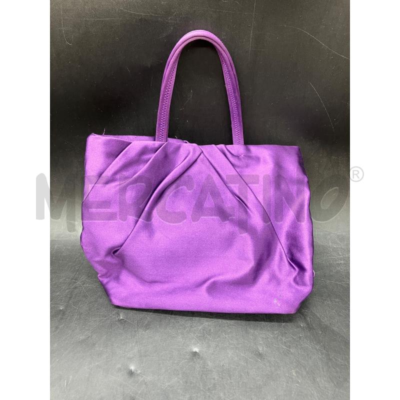 BORSETTA PRADA TESSUTO VIOLA ROSELLINE | Mercatino dell'Usato Roma eur 2