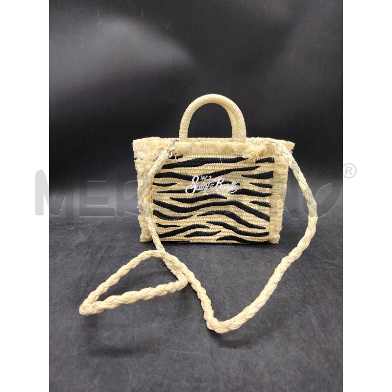 BORSETTA SAINT BARTH VANITY ZEBRATA PAGLIA | Mercatino dell'Usato Roma eur 1