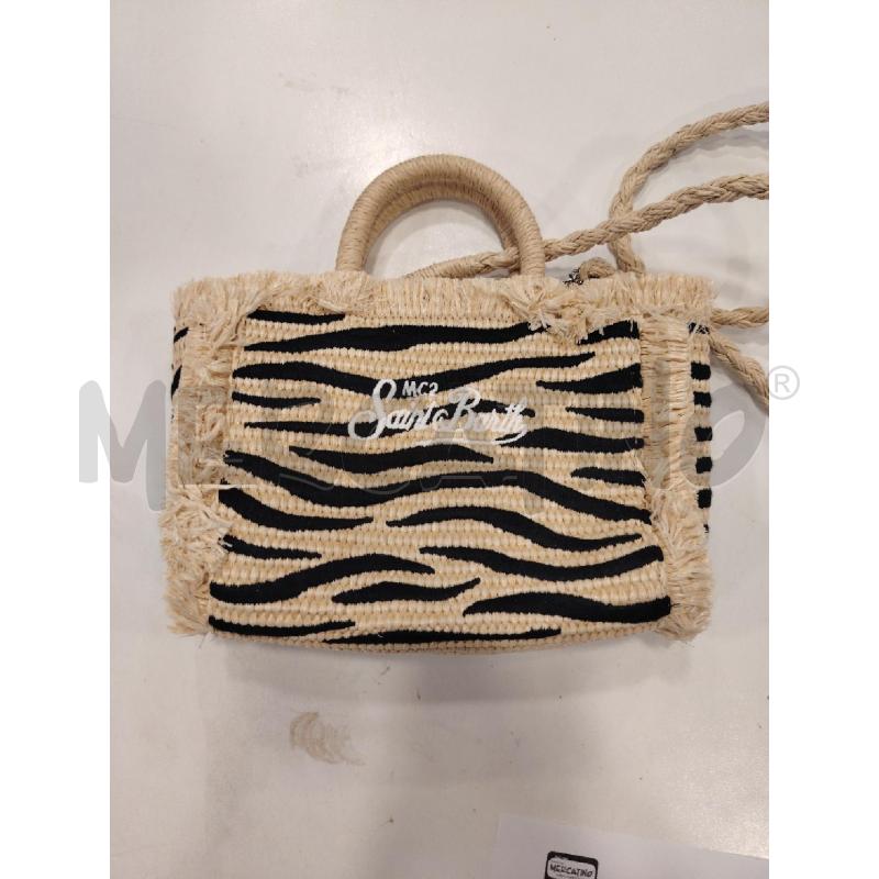 BORSETTA SAINT BARTH VANITY ZEBRATA PAGLIA | Mercatino dell'Usato Roma eur 3