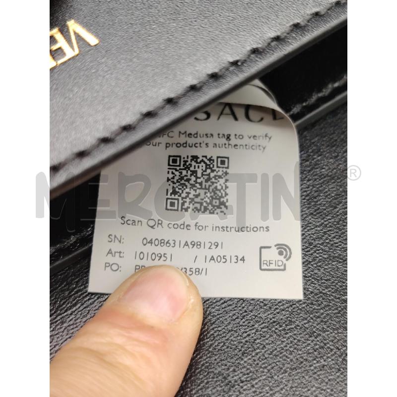 BORSETTA VERSACE GRECA GODDESS PELLE NERA | Mercatino dell'Usato Roma eur 5