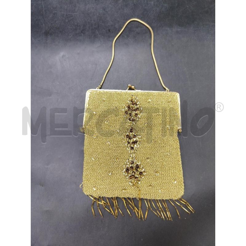 BORSETTA VINTAGE DORATA PIETRE FRANGIA | Mercatino dell'Usato Roma eur 2