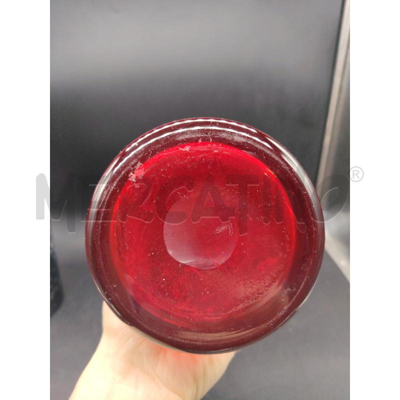 BOTTIGLIA VETRO MURANO ROSSA  | Mercatino dell'Usato Roma eur 4