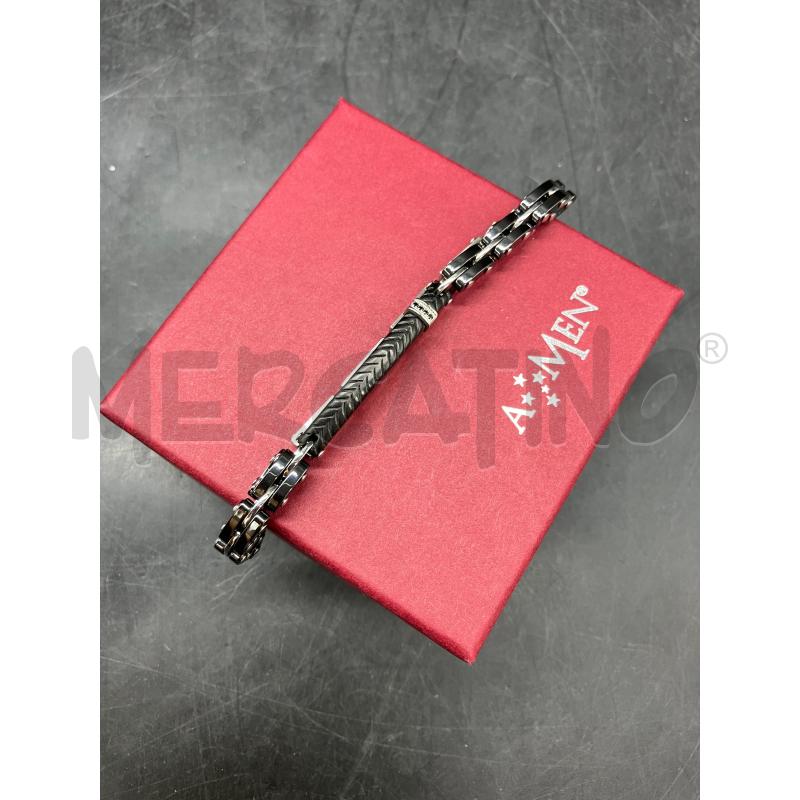 BRACCIALE AMEN STEEL NERO | Mercatino dell'Usato Roma eur 2