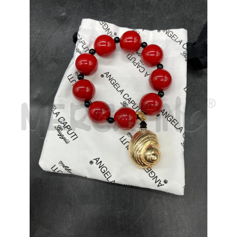 BRACCIALE ANGELA CAPUTI PALLE RSS PENDENTE CONCHIGLIA  | Mercatino dell'Usato Roma eur 1