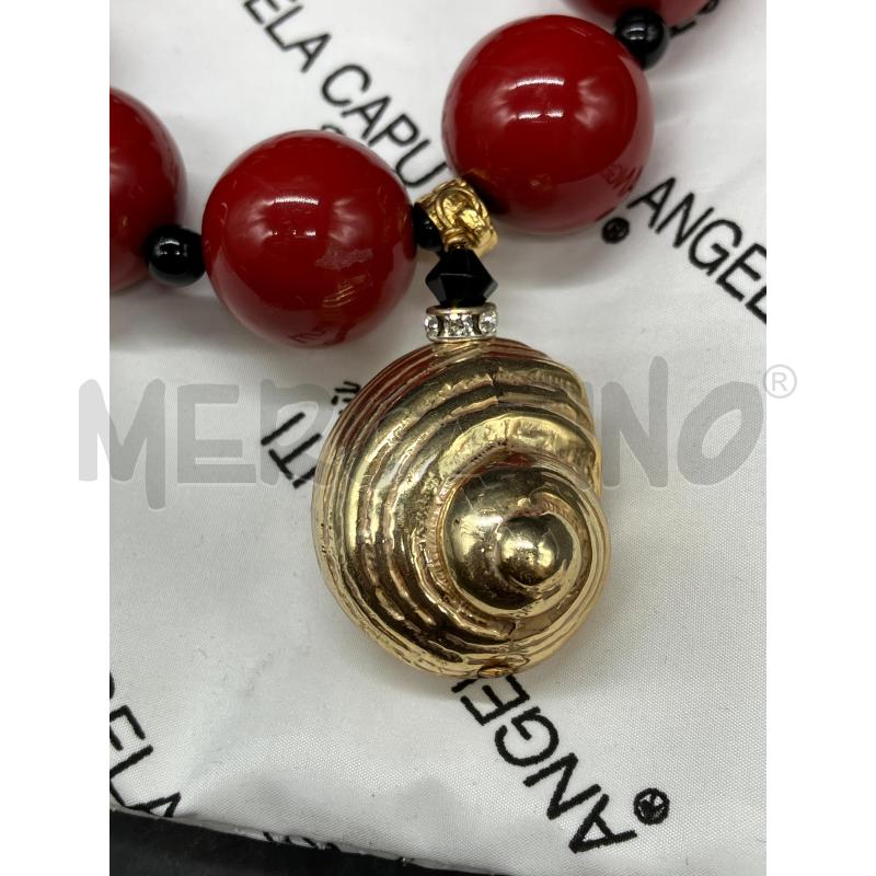 BRACCIALE ANGELA CAPUTI PALLE RSS PENDENTE CONCHIGLIA  | Mercatino dell'Usato Roma eur 2