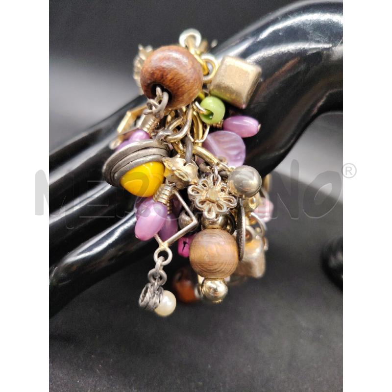 BRACCIALE CATENA DOR CHARMS PENDENTI  | Mercatino dell'Usato Roma eur 2