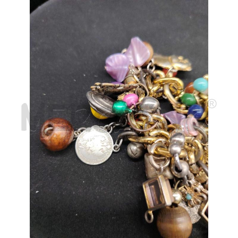 BRACCIALE CATENA DOR CHARMS PENDENTI  | Mercatino dell'Usato Roma eur 4